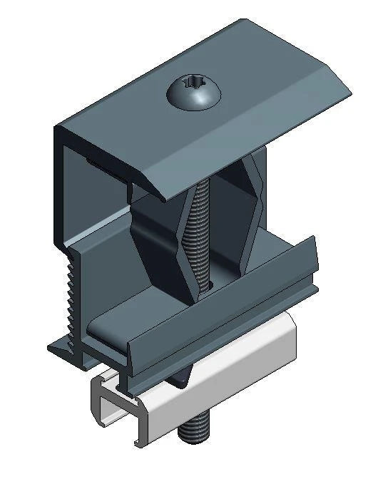 Black universal end clamp