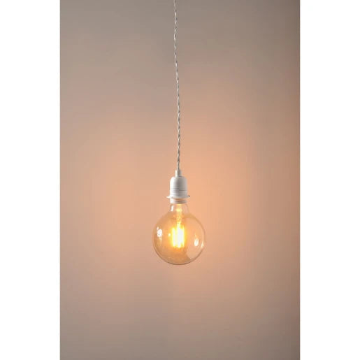 Carlota E27 Single Pendant White