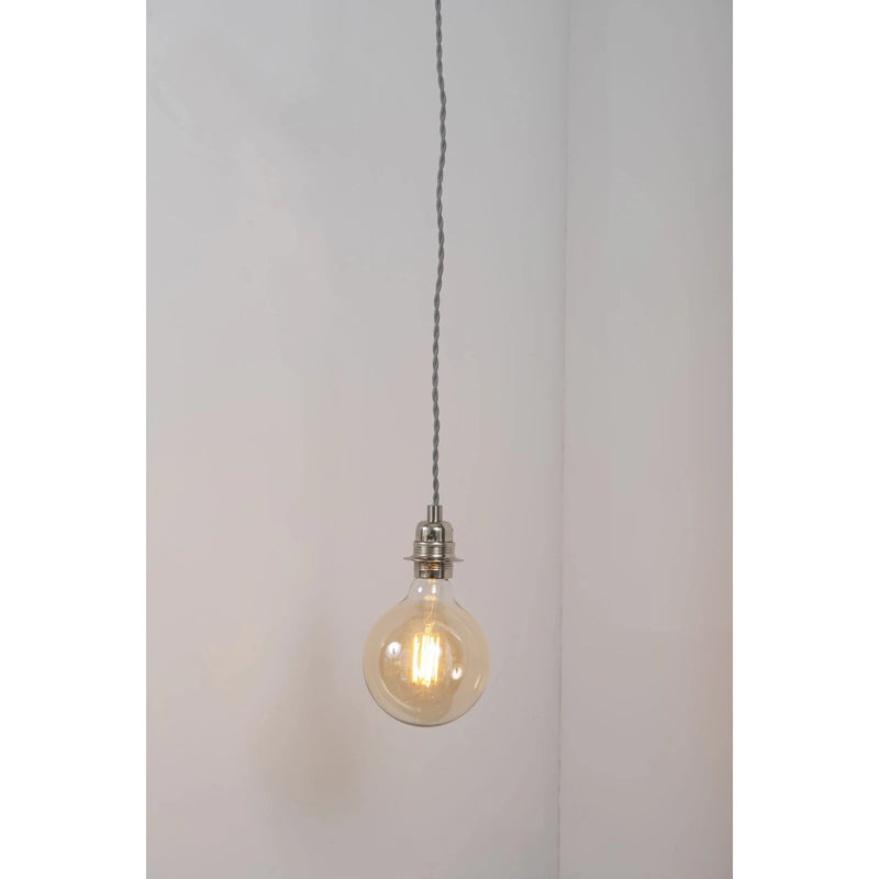 Carlota E27 Single Pendant Satin Chrome