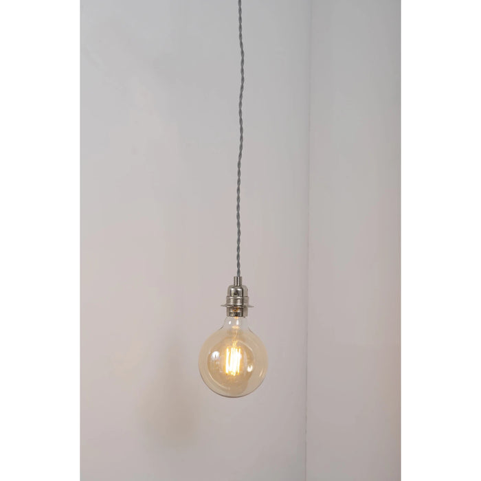 Carlota E27 Single Pendant Satin Chrome