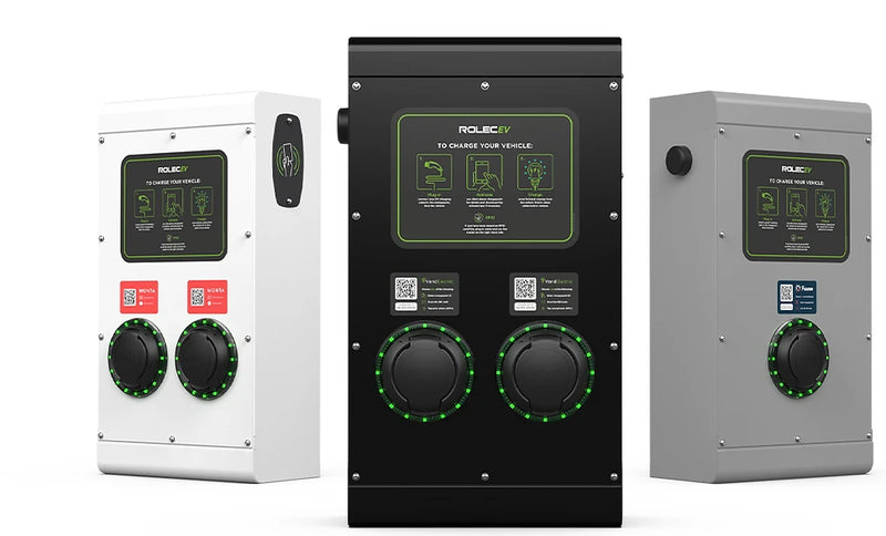 Securicharge EV Charger Single Phase Black 2X Type 2 (IEC 62196) Charging Sockets Up To 7.4Kw (32A) Per Socket 1X 63A 230V AC