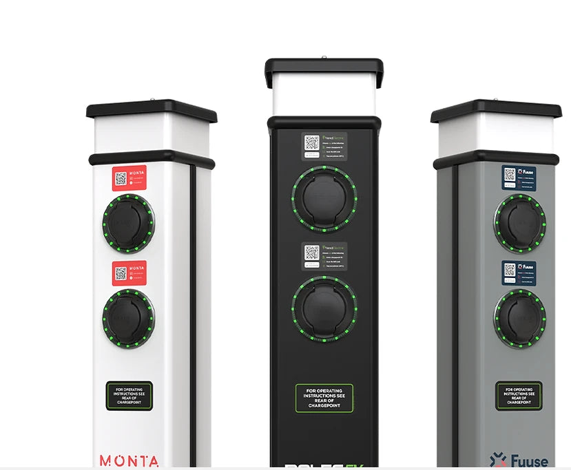 Basiccharge EV Charger Single Phase Black 2X Type 2 (IEC 62196) Charging Sockets Up To 7.4kW (32A) Per Socket 1X 63A 230V AC