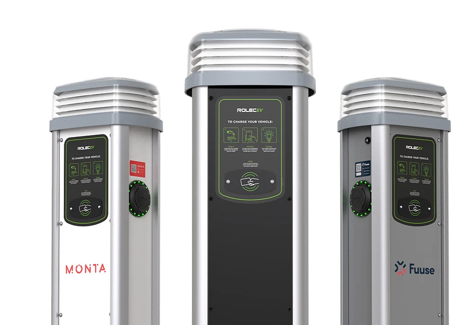 Quantum EV Charging Pedestal Three Phase Black 2x Type 2 (IEC 62196) charging sockets Up to 22kW (32A) per socket 1x 63A 400V AC