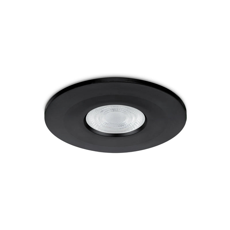 Conceals plasterboard damaged by previous downlights