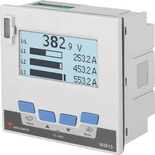 Three-Phase Power Analyzer 120 To 347 V L-N 208 To 600 V L-L 5 (6) A Rs485 Modbus Rtu Pulse Output