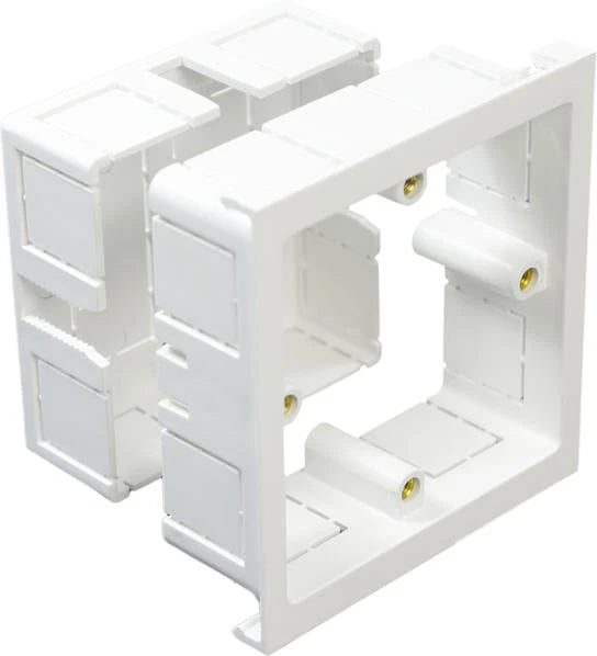Adjustable Dado Back Box 30–50 Mm Single Gang White