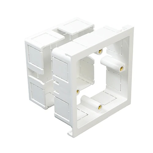 Adjustable Dado Back Box 30–50 Mm Single Gang White