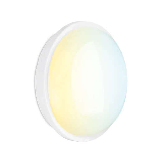 UtiliteCS White 20W Colour Switchable Ip65 Round Utility Bulkhead