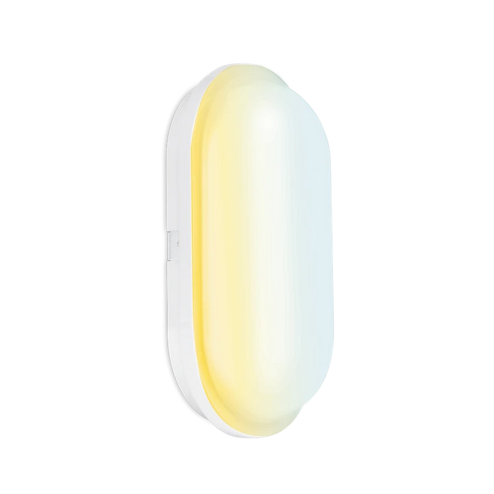 UtiliteCS White 15W Colour Switchable Ip65 Oval Utility Bulkhead