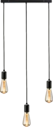 Calla 230V E27 Contemporary 3 Light Bar Pendant Matt Black