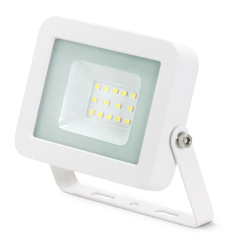 White 10W LED Floodlight IP65 Aluminium 4000K