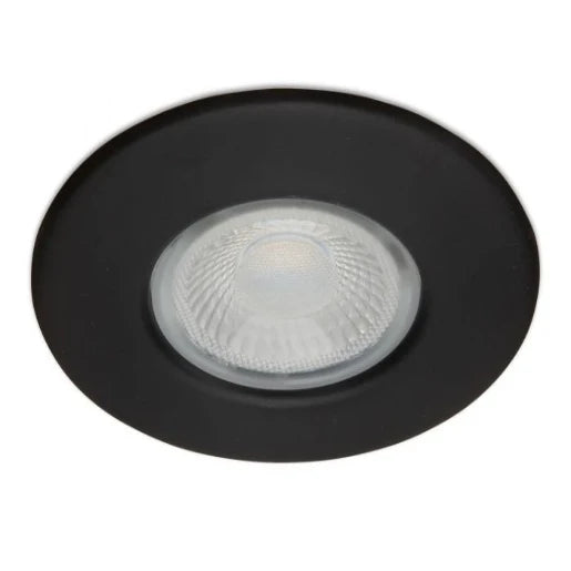 Matt Black 4.3W 4000K 490Lm Triac Dimmable, Fire-Rated Downlight With Integrated Bezel & Easy-Fit Connector