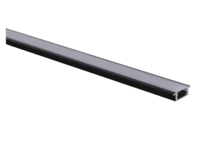Navara Black Slim Recessed Profile Bar With Opal Diffuser 1M