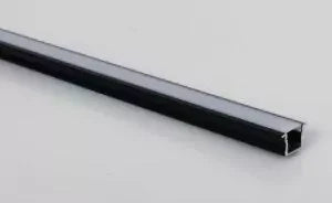 Navara Black Deep Recessed Profile Bar With Opal Diffuser 1M