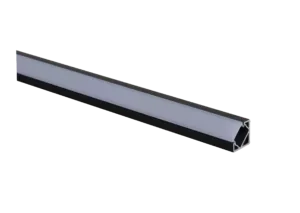 Navara Black Angled Profile Bar With Opal Diffuser 1M