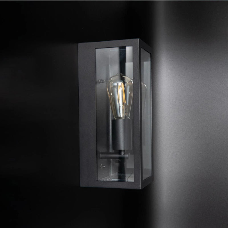 Barella Wall Lantern Single E27 Black