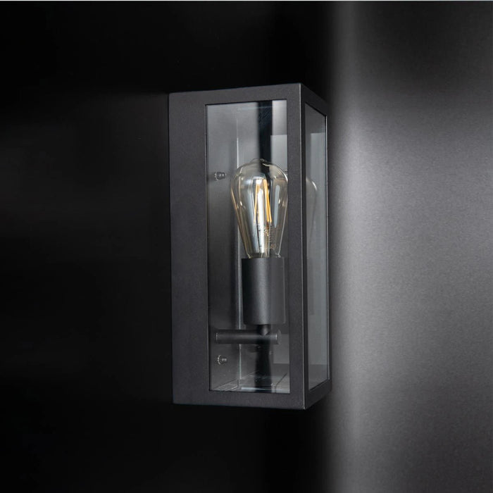 Barella Wall Lantern Single E27 Black