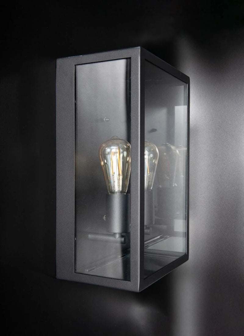 Barella Wall Lantern Twin E27 Black