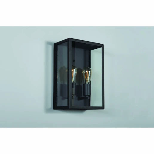 Barella Wall Lantern Twin E27 Black