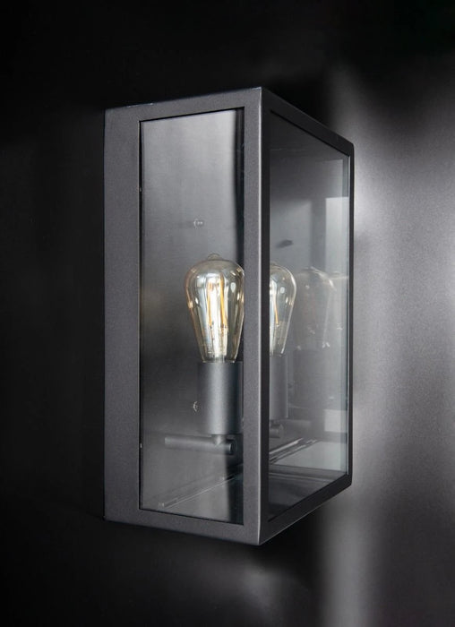 Barella Wall Lantern Twin E27 Black