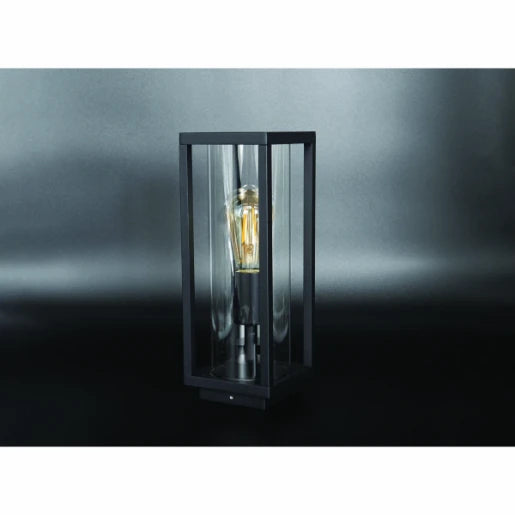 Barella L Pillar Lantern E27 Blk