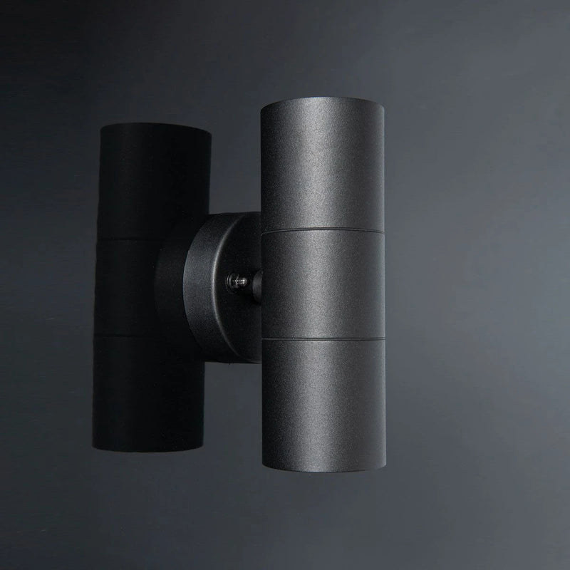 Luso Ii Gu10 Up & Down Wall Light Black