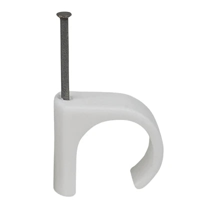 Cable Clip 22-26mm Round Cable White — Trade Superstore Online