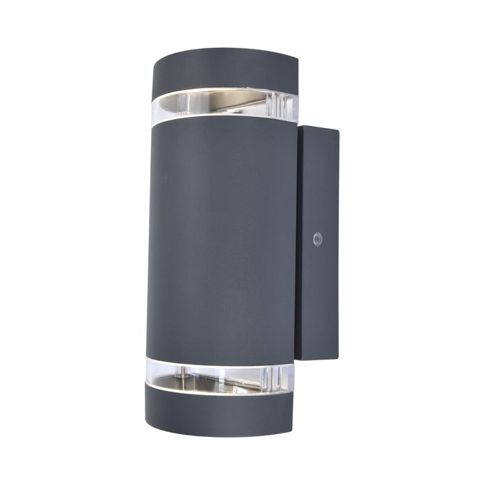 Focus D2D Ip44 2 X Gu10 Up & Down Wall Light In Dark Grey