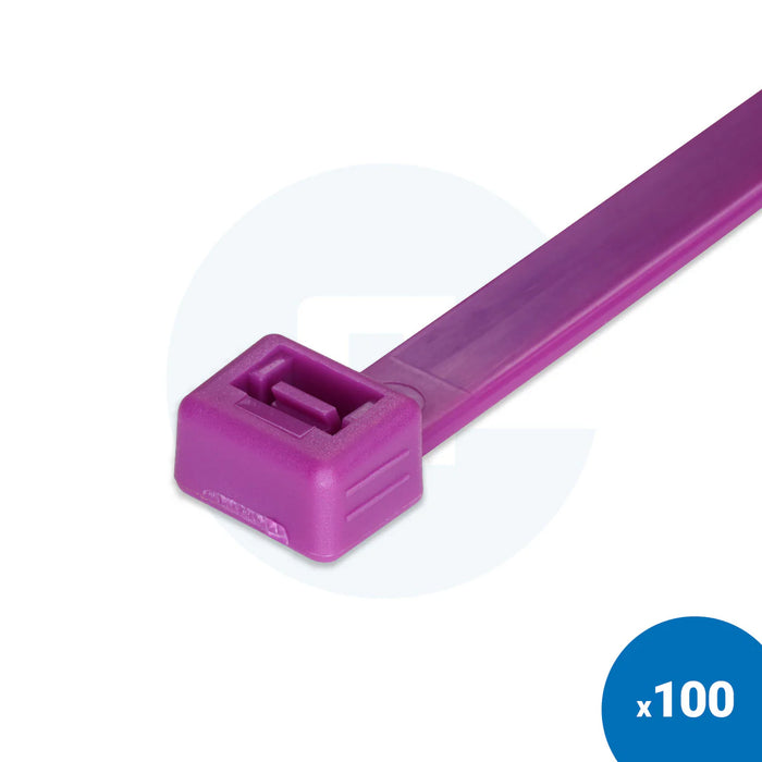 Purple Cable Ties - Pack of 100