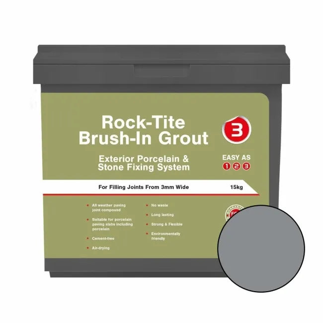 Rock-Tite Brush In Grout Tropical Steel Grey 15kg