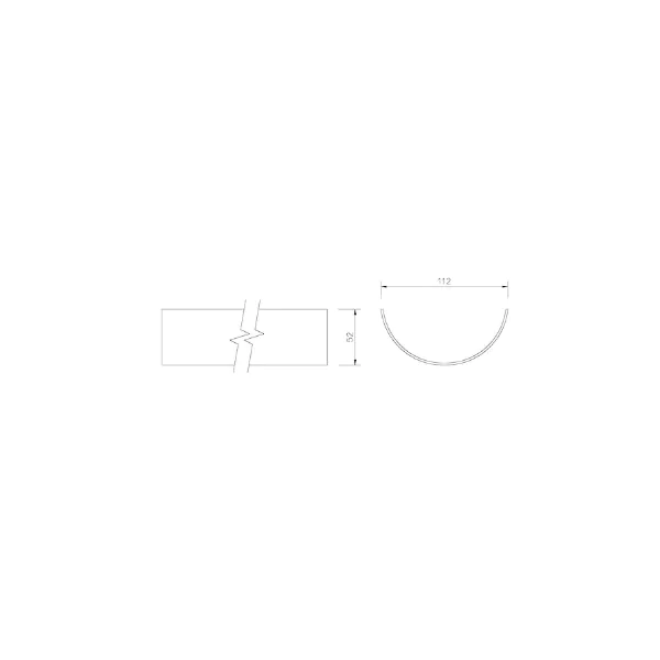 PVC Gutter - FloPlast - 112mm - Half Round - Black