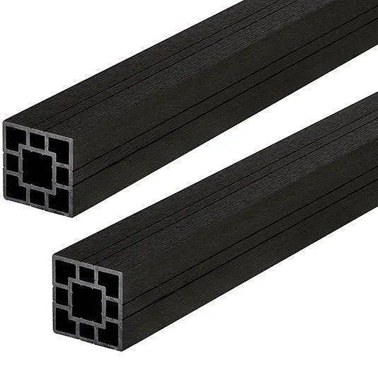 Charcoal Cladco Composite Hollow Fence Panel Post