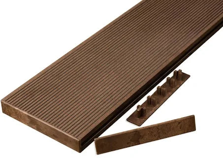 Coffee Cladco Hollow Decking End Cover Caps