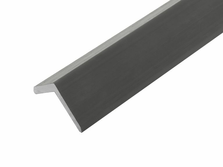 Stone Grey Cladco WPC Slatted Wall Cladding Corner Trim 45mm (2.5m len ...
