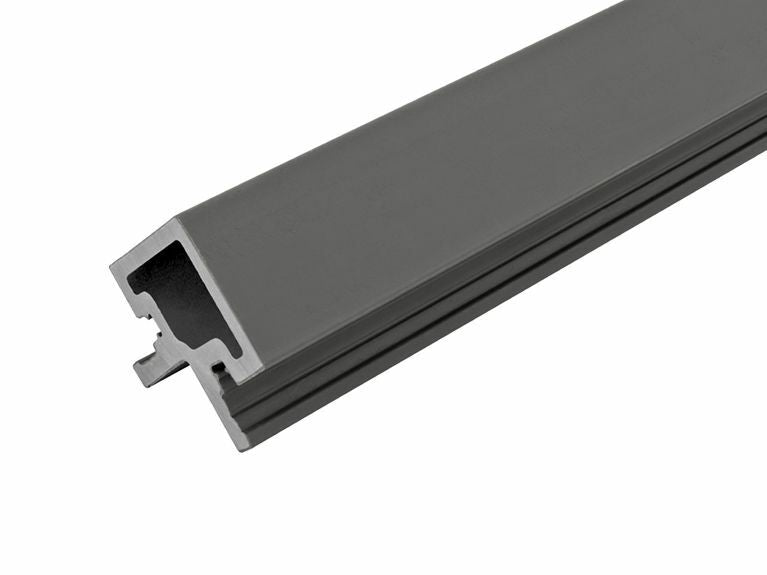 Stone Grey Cladco WPC Slatted Wall Cladding External Corner