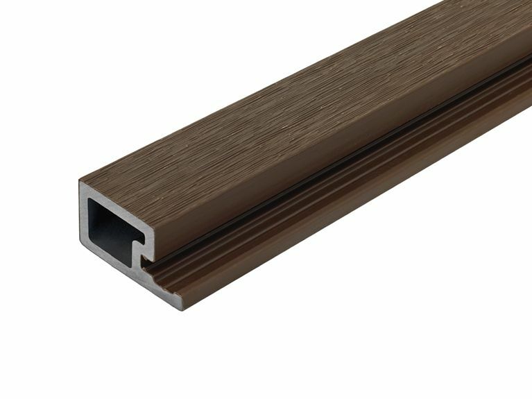 Coffee Cladco WPC Slatted Wall Cladding Start Profile