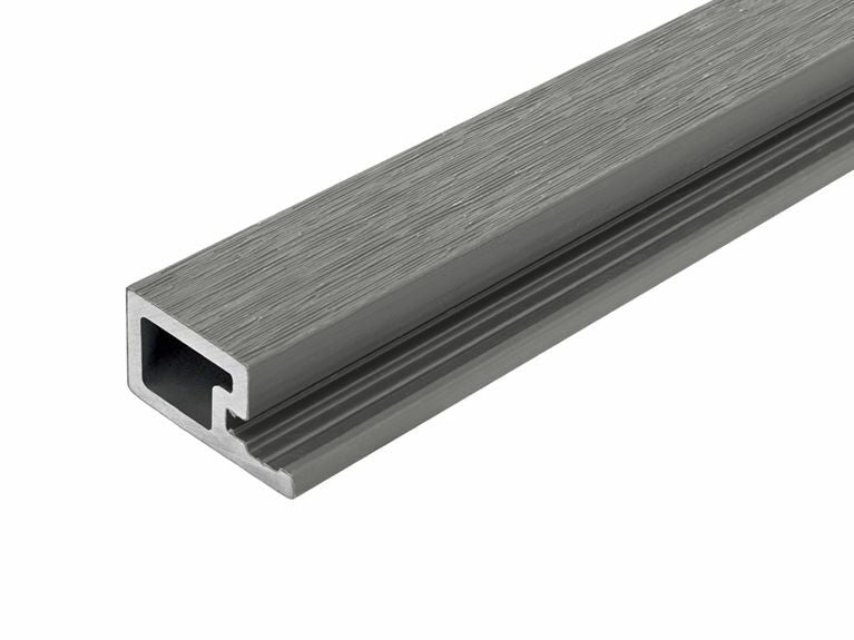 Stone Grey Cladco WPC Slatted Wall Cladding Start Profile 