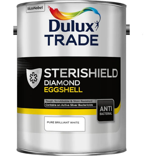Dulux Trade Sterishield Diamond Eggshell Pure Brilliant White 5L