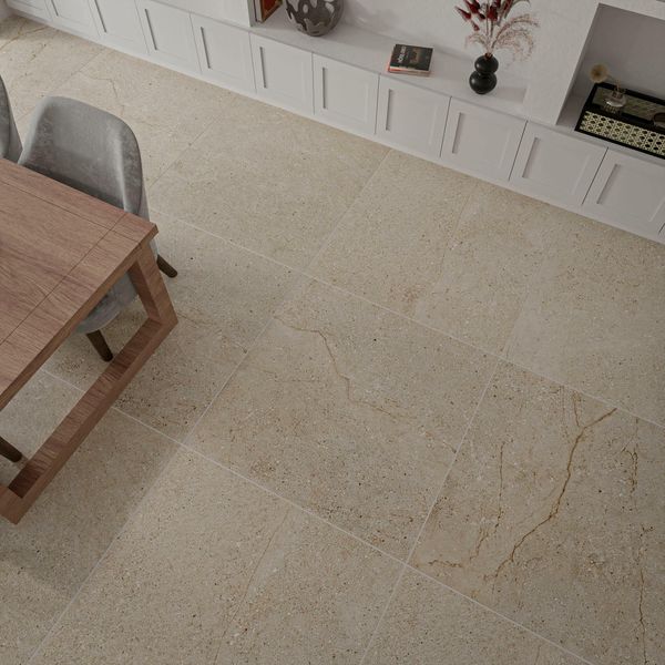 Bowness Sumum Beige Stone Effect -  995x995 - Individual Tile