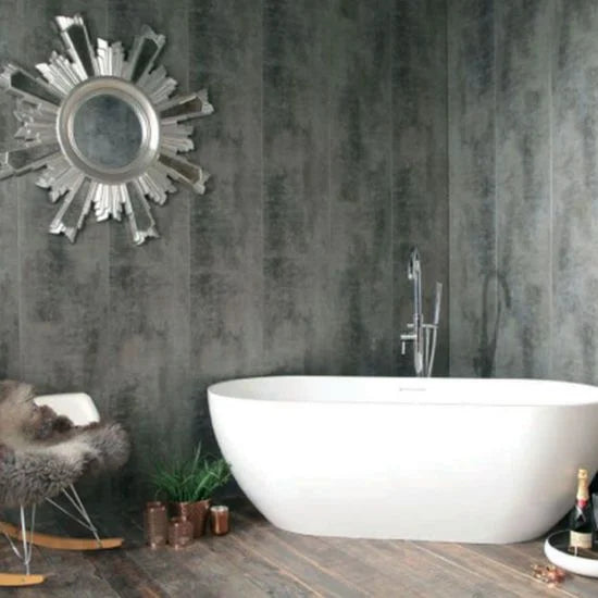 Standard Shower Panel - Fired Earth Stone Wall - 8mm x 375mm x 2.6m - Pack of 3