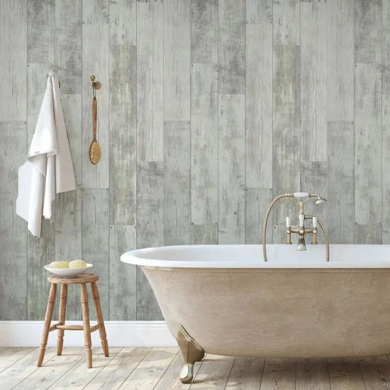 Standard Shower Panel - Rustic Wood Wall - 8mm x 375mm x 2.6m - Pack of 3