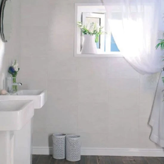 Standard Shower Panel - Whitestone Large Wall - 8mm x 375mm x 2.6m - Pack of 3