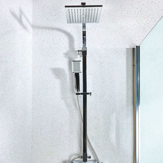 Wide Shower Panel - White Diamond - 10mm x 1m x 2.4m - Pack of 1