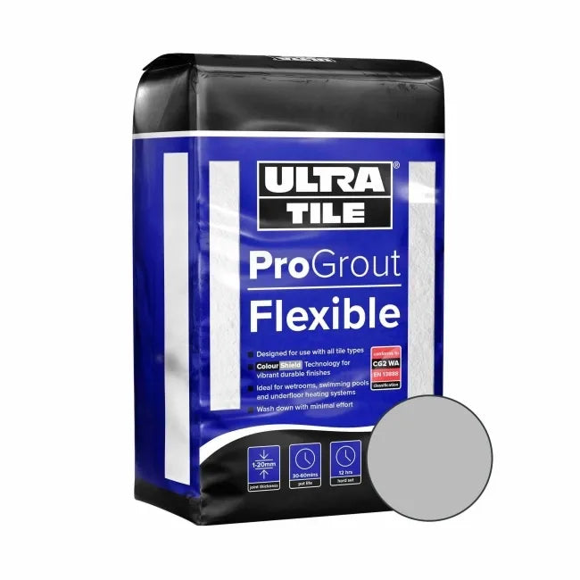 Ultra Tile Fix ProGrout Flexible Silver Grey 3kg