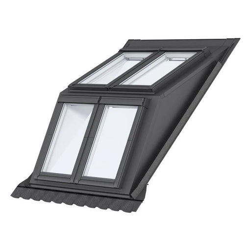 VELUX GGU SB0W22101 White Maintenance Free 4 Window Dormer System