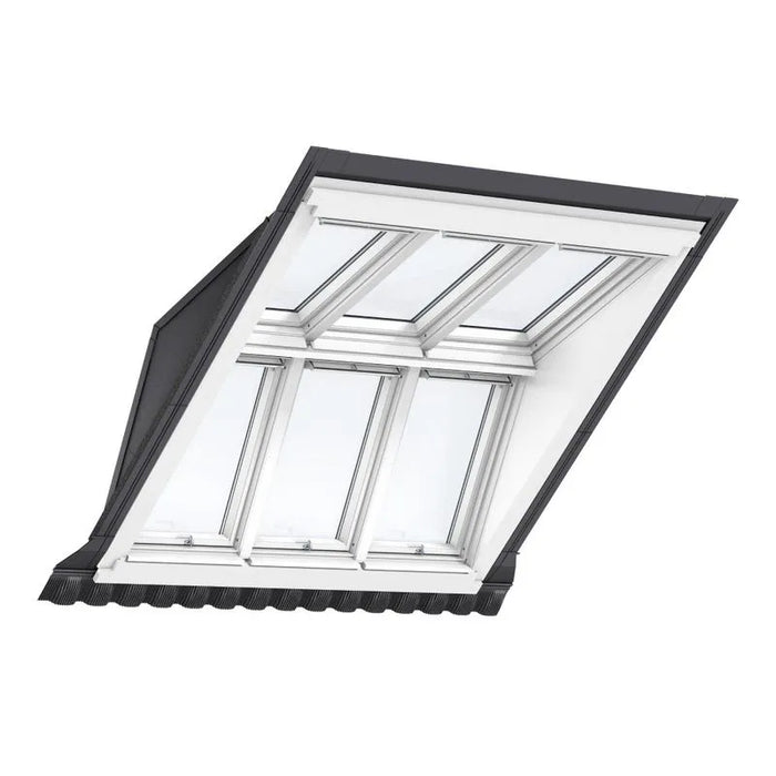 VELUX GGU MK06 SB0W32101 White Maintenance Free 6 Window Dormer System - 78cm x 118cm