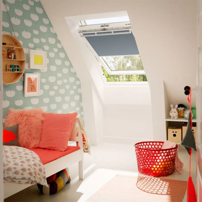 VELUX White Maintenance Free GGU PK06 Polyurethane Centre Pivot Roof Window - 94cm x 118cm