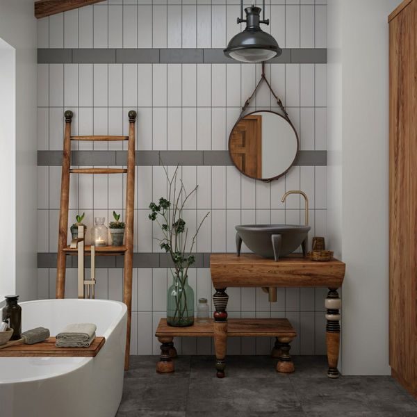 Bricks White Matt - 30x10 - Individual Tile