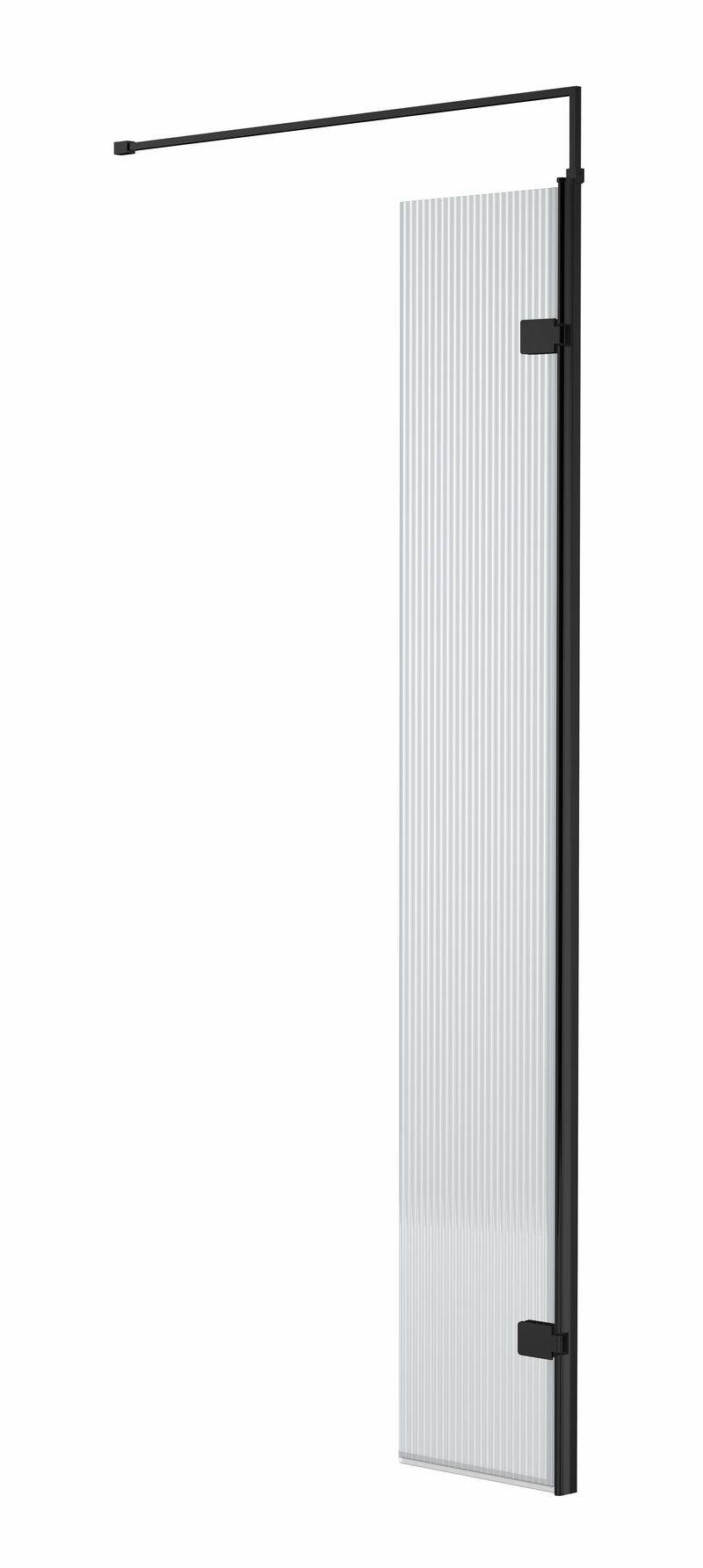 300x1950 Fluted Hinged Screen with Support Bar Hudson Reed