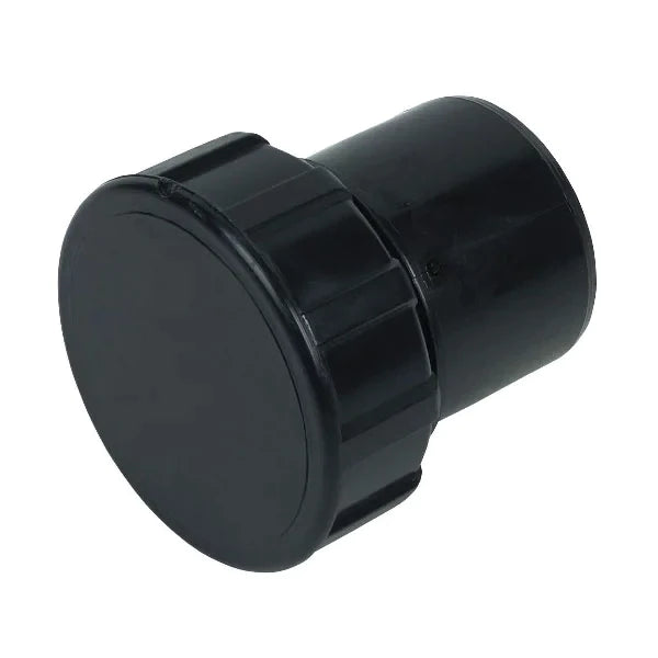 Disposal Inlet Cap Black Waste Pipe Access Cap 40mm — Trade Superstore Online